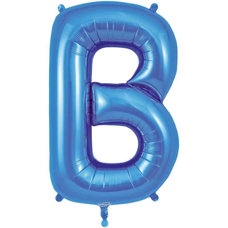 34in LETTER B BLUE JUMBO FOIL BALLOON