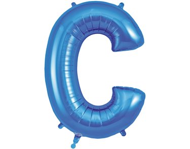 34in LETTER C BLUE JUMBO FOIL BALLOON