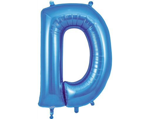 34in LETTER D BLUE JUMBO FOIL BALLOON
