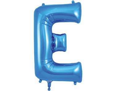 34in LETTER E BLUE JUMBO FOIL BALLOON