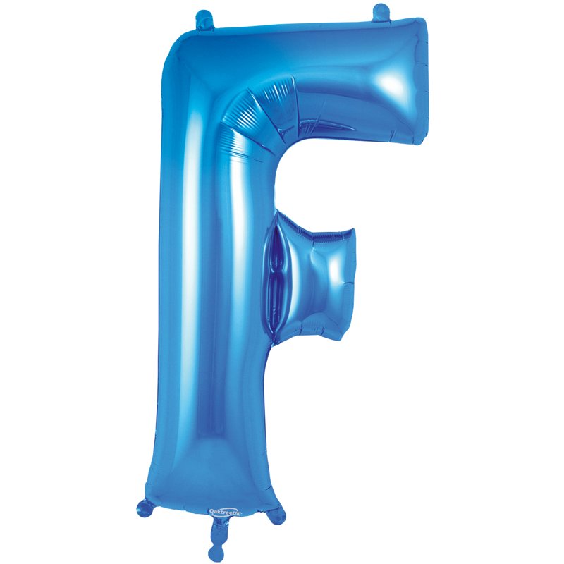 34in LETTER F BLUE JUMBO FOIL BALLOON