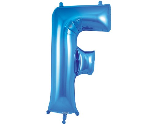 34in LETTER F BLUE JUMBO FOIL BALLOON