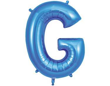 34in LETTER G BLUE JUMBO FOIL BALLOON
