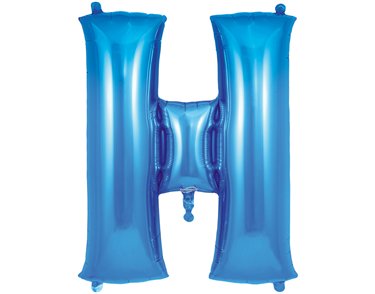 34in LETTER H BLUE JUMBO FOIL BALLOON