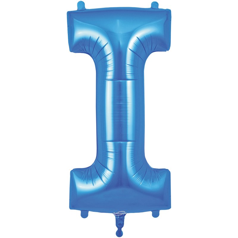 34in LETTER I BLUE JUMBO FOIL BALLOON