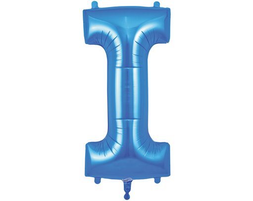 34in LETTER I BLUE JUMBO FOIL BALLOON