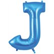 34in LETTER J BLUE JUMBO FOIL BALLOON
