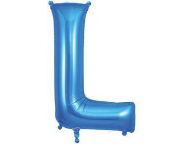 34in LETTER L BLUE JUMBO FOIL BALLOON