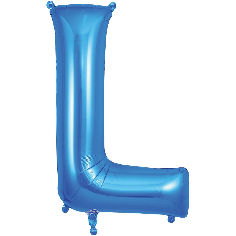 34in LETTER L BLUE JUMBO FOIL BALLOON