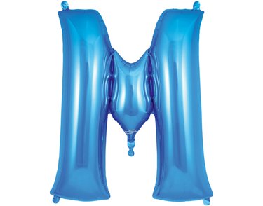 34in LETTER M BLUE JUMBO FOIL BALLOON