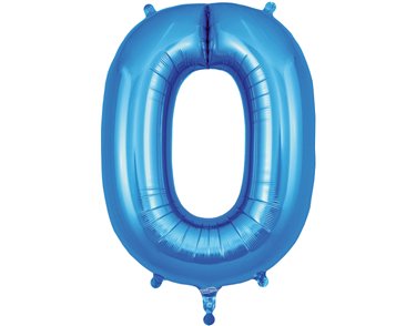 34in LETTER O BLUE JUMBO FOIL BALLOON