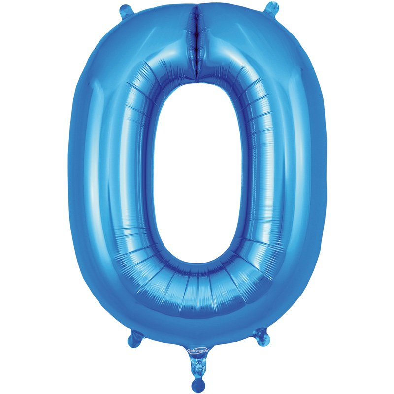 34in LETTER O BLUE JUMBO FOIL BALLOON