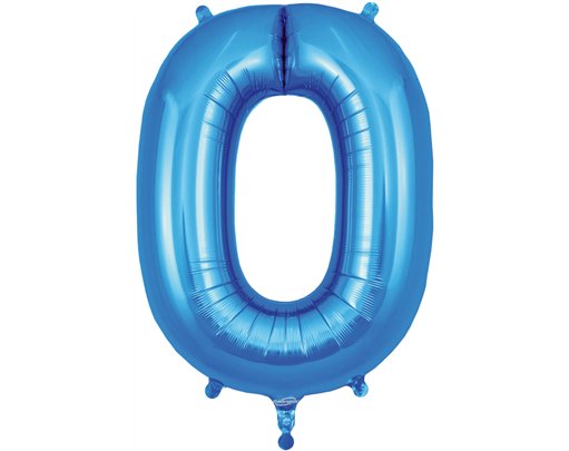 34in LETTER O BLUE JUMBO FOIL BALLOON