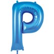 34in LETTER P BLUE JUMBO FOIL BALLOON