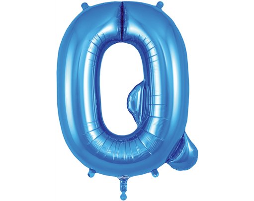 34in LETTER Q BLUE JUMBO FOIL BALLOON