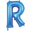 34in LETTER R BLUE JUMBO FOIL BALLOON