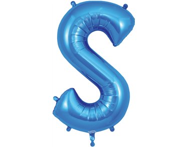 34in LETTER S BLUE JUMBO FOIL BALLOON
