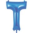 34in LETTER T BLUE JUMBO FOIL BALLOON