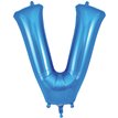 34in LETTER V BLUE JUMBO FOIL BALLOON