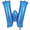 34in LETTER W BLUE JUMBO FOIL BALLOON