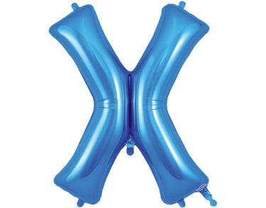 34in LETTER X BLUE JUMBO FOIL BALLOON