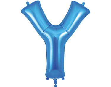 34in LETTER Y BLUE JUMBO FOIL BALLOON