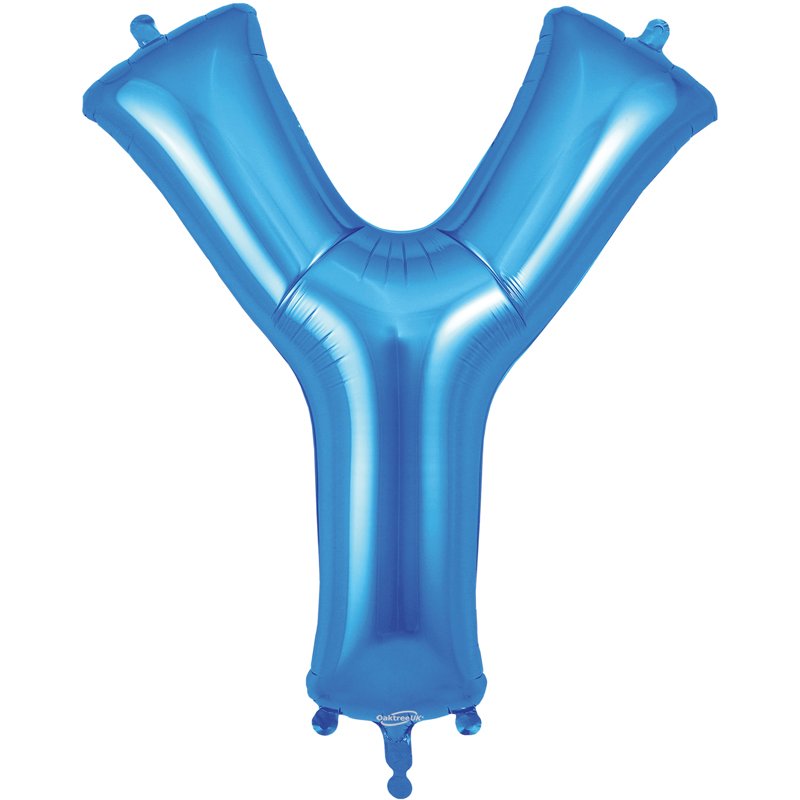 34in LETTER Y BLUE JUMBO FOIL BALLOON