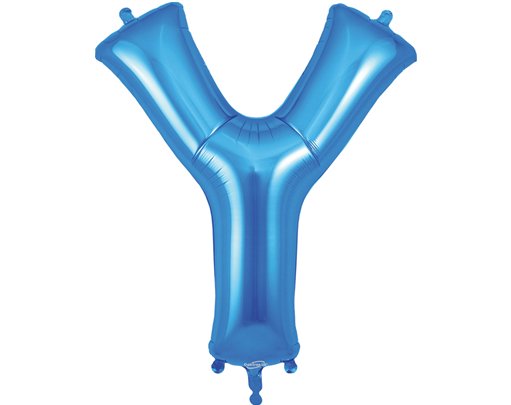 34in LETTER Y BLUE JUMBO FOIL BALLOON