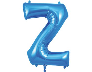 34in LETTER Z BLUE JUMBO FOIL BALLOON