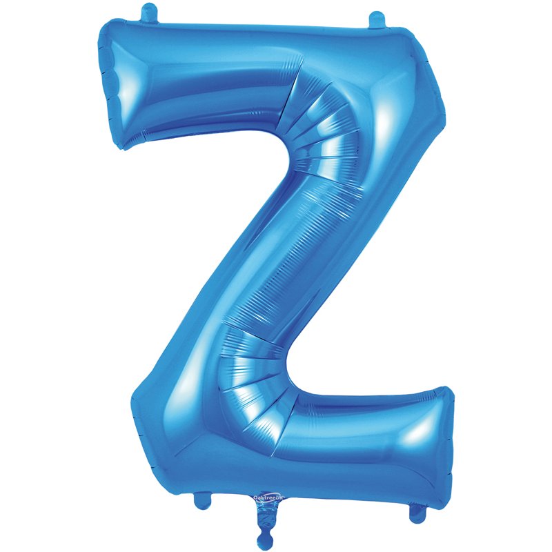 34in LETTER Z BLUE JUMBO FOIL BALLOON