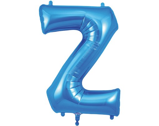 34in LETTER Z BLUE JUMBO FOIL BALLOON