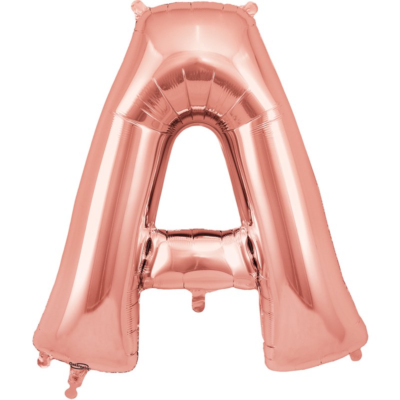 34in LETTER A ROSE GOLD JUMBO FOIL BALLOON