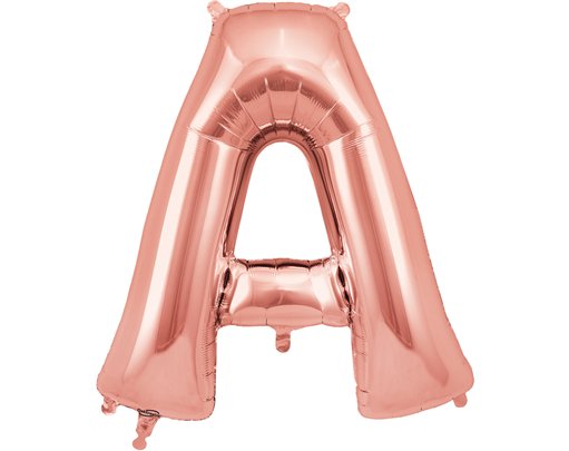 34in LETTER A ROSE GOLD JUMBO FOIL BALLOON