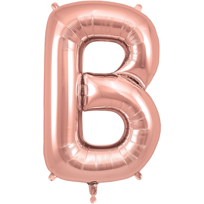 34in LETTER B ROSE GOLD JUMBO FOIL BALLOON