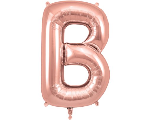 34in LETTER B ROSE GOLD JUMBO FOIL BALLOON