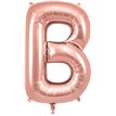 34in LETTER B ROSE GOLD JUMBO FOIL BALLOON
