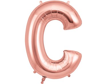 34in LETTER C ROSE GOLD JUMBO FOIL BALLOON