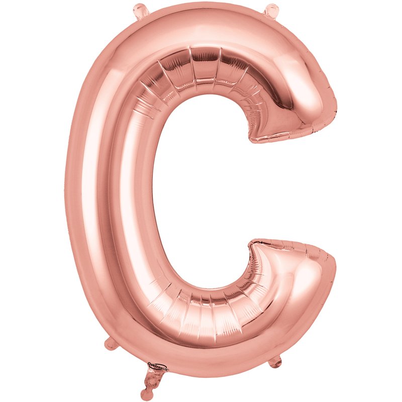 34in LETTER C ROSE GOLD JUMBO FOIL BALLOON