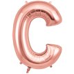34in LETTER C ROSE GOLD JUMBO FOIL BALLOON