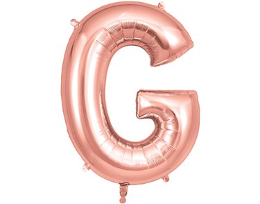 34in LETTER G ROSE GOLD JUMBO FOIL BALLOON