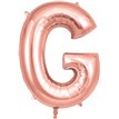 34in LETTER G ROSE GOLD JUMBO FOIL BALLOON