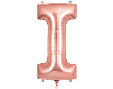 34in LETTER I ROSE GOLD JUMBO FOIL BALLOON