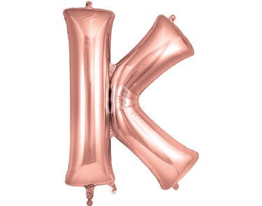 34in LETTER K ROSE GOLD JUMBO FOIL BALLOON