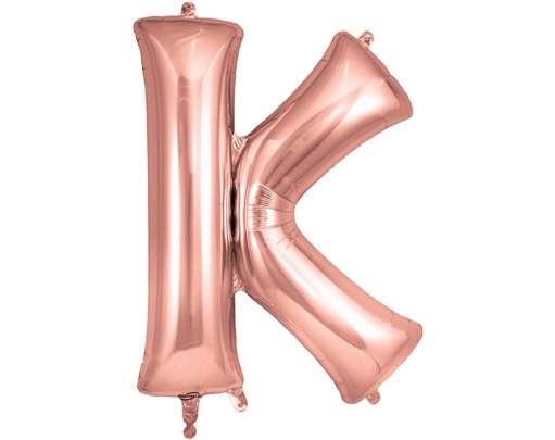 34in LETTER K ROSE GOLD JUMBO FOIL BALLOON
