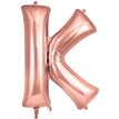 34in LETTER K ROSE GOLD JUMBO FOIL BALLOON