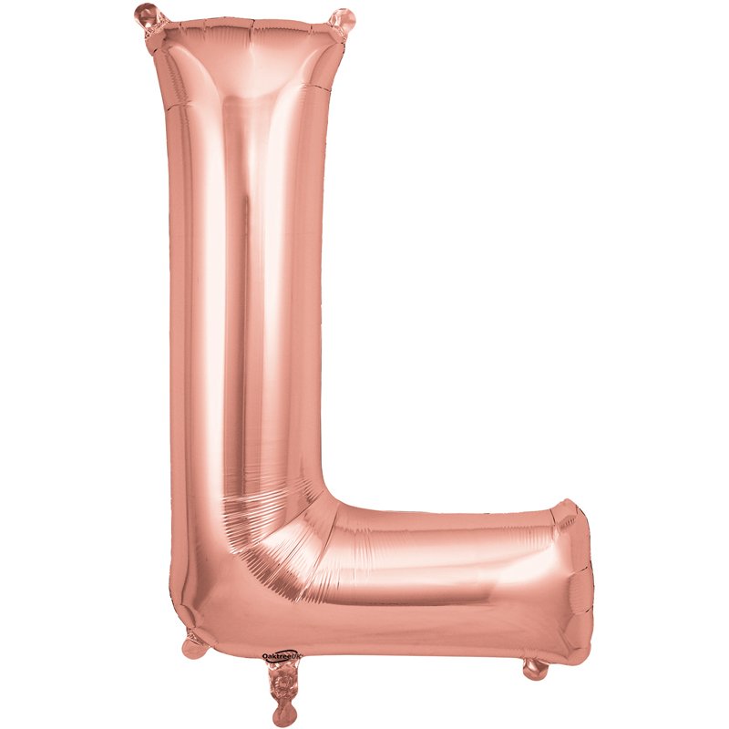 34in LETTER L ROSE GOLD JUMBO FOIL BALLOON