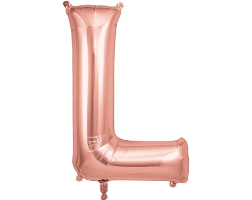 34in LETTER L ROSE GOLD JUMBO FOIL BALLOON