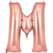 34in LETTER M ROSE GOLD JUMBO FOIL BALLOON
