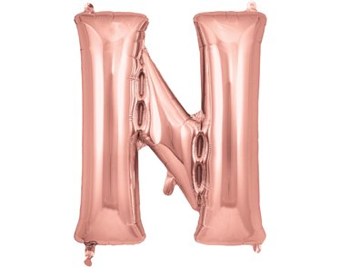 34in LETTER N ROSE GOLD JUMBO FOIL BALLOON