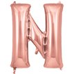 34in LETTER N ROSE GOLD JUMBO FOIL BALLOON